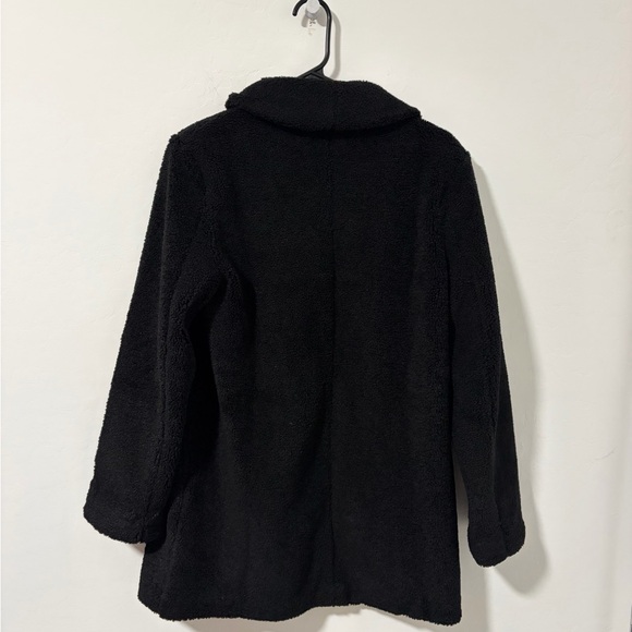 New Spanx Very Black one button Fleece Jacket - Womens size Small - Picture 3 of 4